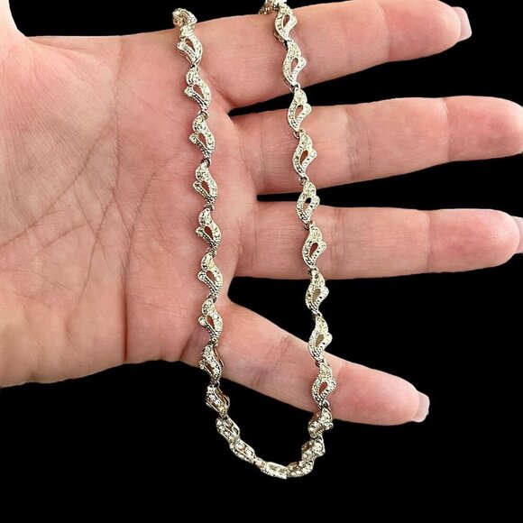 Napier Silver Tone Twisted Necklace - Picture 2 of 3